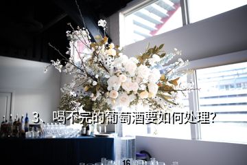 3、喝不完的葡萄酒要如何處理？