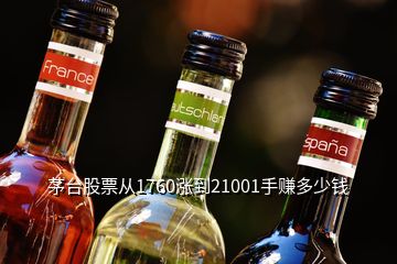 茅臺(tái)股票從1760漲到21001手賺多少錢