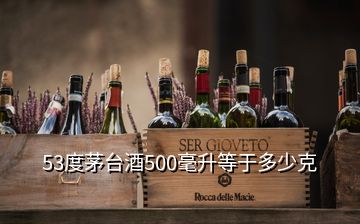 53度茅臺(tái)酒500毫升等于多少克