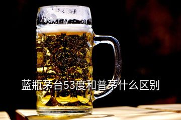 藍瓶茅臺53度和普茅什么區(qū)別