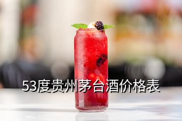 53度貴州茅臺(tái)酒價(jià)格表