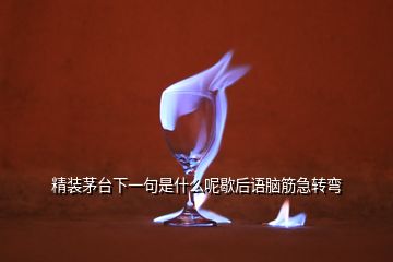 精裝茅臺下一句是什么呢歇后語腦筋急轉彎