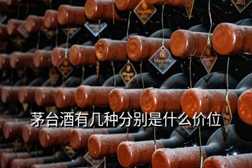 茅臺酒有幾種分別是什么價位