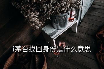 i茅臺找回身份是什么意思