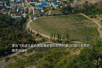 茅臺(tái)飛天或五星的酒瓶嘴是塑料材質(zhì)的通過(guò)紅圈與瓷質(zhì)的瓶體連接呢