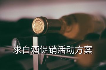 求白酒促銷活動方案