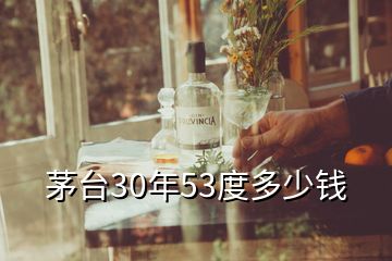 茅臺(tái)30年53度多少錢