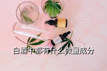 白酒中都有什么微量成分