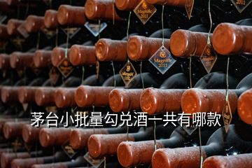 茅臺(tái)小批量勾兌酒一共有哪款