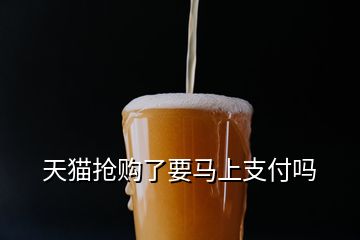 天貓搶購(gòu)了要馬上支付嗎