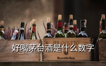 好喝茅臺(tái)酒是什么數(shù)字