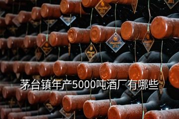 茅臺鎮(zhèn)年產(chǎn)5000噸酒廠有哪些