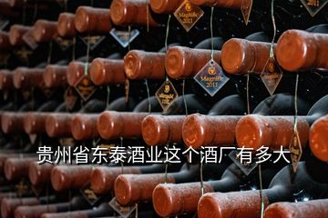 貴州省東泰酒業(yè)這個酒廠有多大