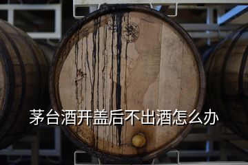 茅臺(tái)酒開(kāi)蓋后不出酒怎么辦