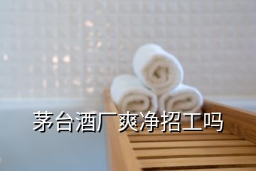 茅臺酒廠爽凈招工嗎