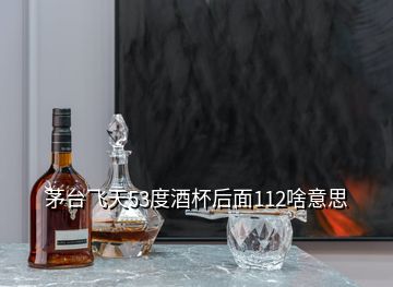 茅臺飛天53度酒杯后面112啥意思