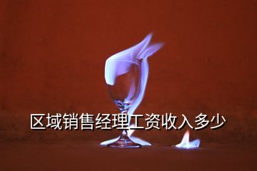 區(qū)域銷售經(jīng)理工資收入多少