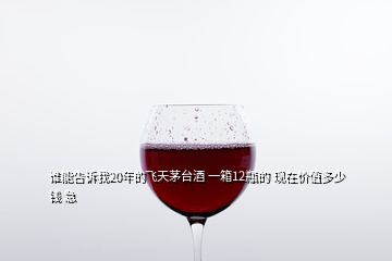 誰能告訴我20年的飛天茅臺酒 一箱12瓶的 現(xiàn)在價(jià)值多少錢 急