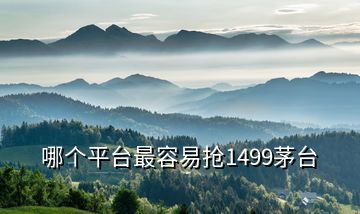 哪個(gè)平臺(tái)最容易搶1499茅臺(tái)