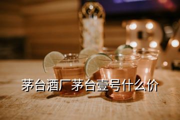 茅臺酒廠茅臺壹號什么價(jià)