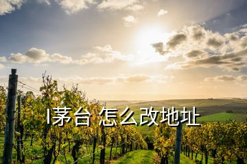 I茅臺 怎么改地址