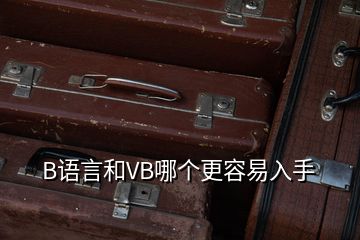 B語言和VB哪個更容易入手