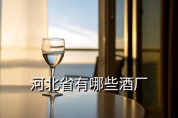 河北省有哪些酒廠