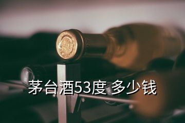 茅臺酒53度 多少錢