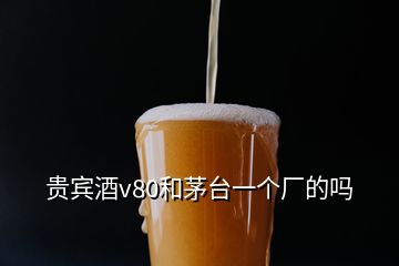 貴賓酒v80和茅臺(tái)一個(gè)廠的嗎