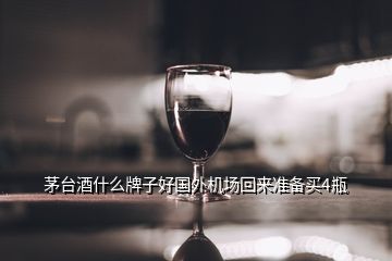 茅臺(tái)酒什么牌子好國(guó)外機(jī)場(chǎng)回來(lái)準(zhǔn)備買4瓶