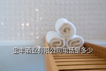 寶豐酒業(yè)有限公司電話是多少