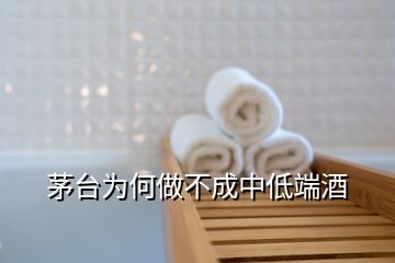 茅臺(tái)為何做不成中低端酒