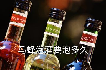 馬蜂泡酒要泡多久