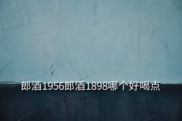 郎酒1956郎酒1898哪個(gè)好喝點(diǎn)