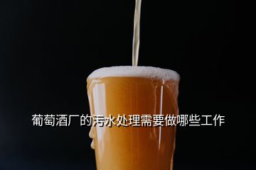 葡萄酒廠的污水處理需要做哪些工作