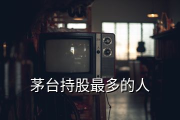 茅臺(tái)持股最多的人