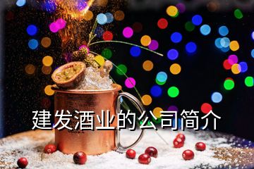 建發(fā)酒業(yè)的公司簡(jiǎn)介