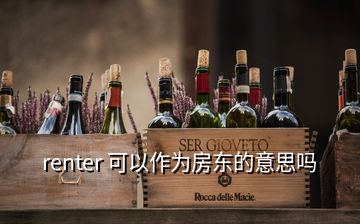 renter 可以作為房東的意思嗎