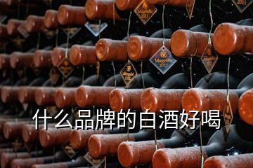 什么品牌的白酒好喝