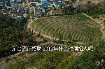 茅臺(tái)酒廠招聘 2011年什么時(shí)候招人呢