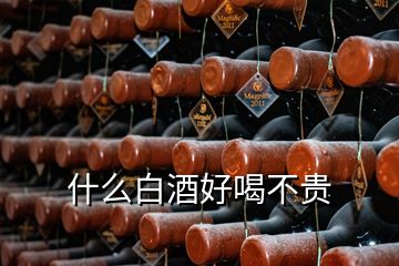 什么白酒好喝不貴