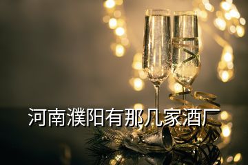 河南濮陽(yáng)有那幾家酒廠