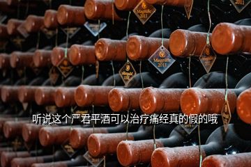 聽說這個嚴君平酒可以治療痛經(jīng)真的假的哦