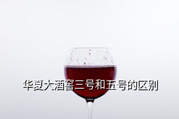 華夏大酒窖三號(hào)和五號(hào)的區(qū)別