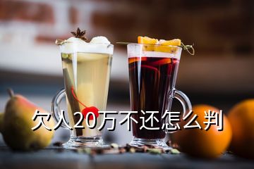 欠人20萬不還怎么判