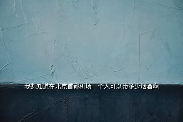 我想知道在北京首都機(jī)場(chǎng)一個(gè)人可以帶多少煙酒啊