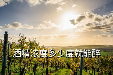 酒精濃度多少度就能醉