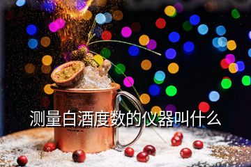 測(cè)量白酒度數(shù)的儀器叫什么