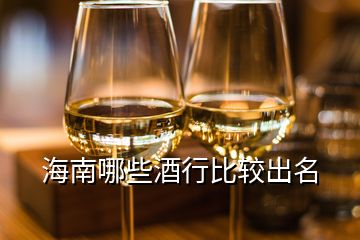 海南哪些酒行比較出名