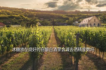 冰糖放在燒好的自釀白酒里會(huì)減去灑精度數(shù)嗎